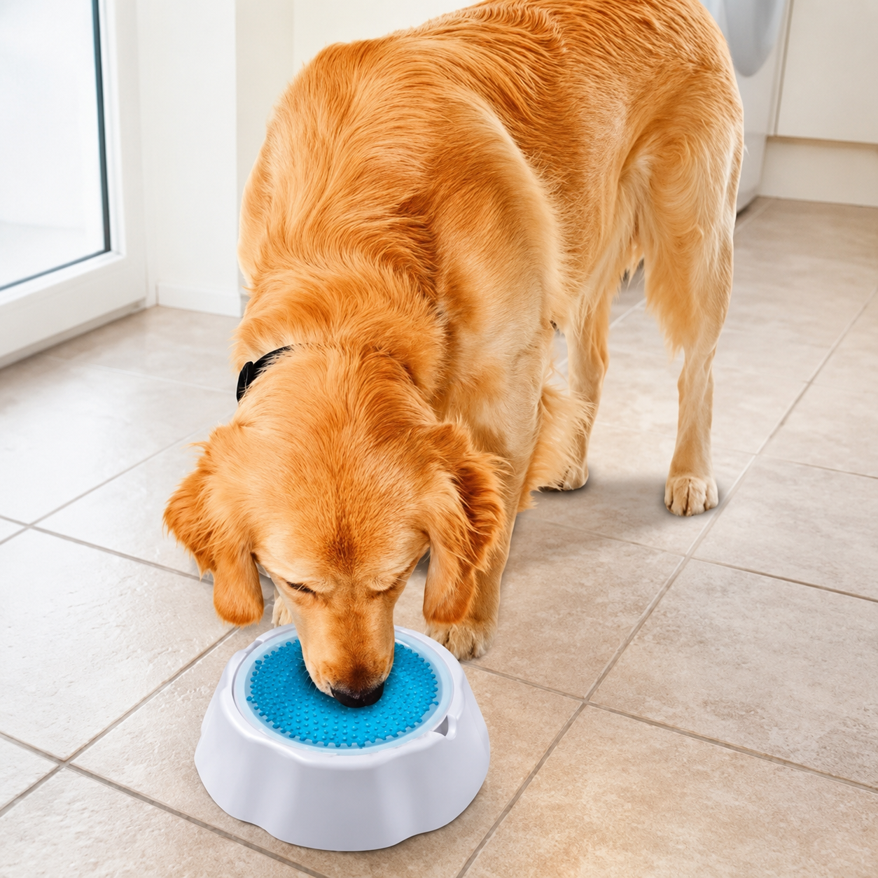 Bebedero Refrescante HidroGel Antivuelcos para Mascotas
